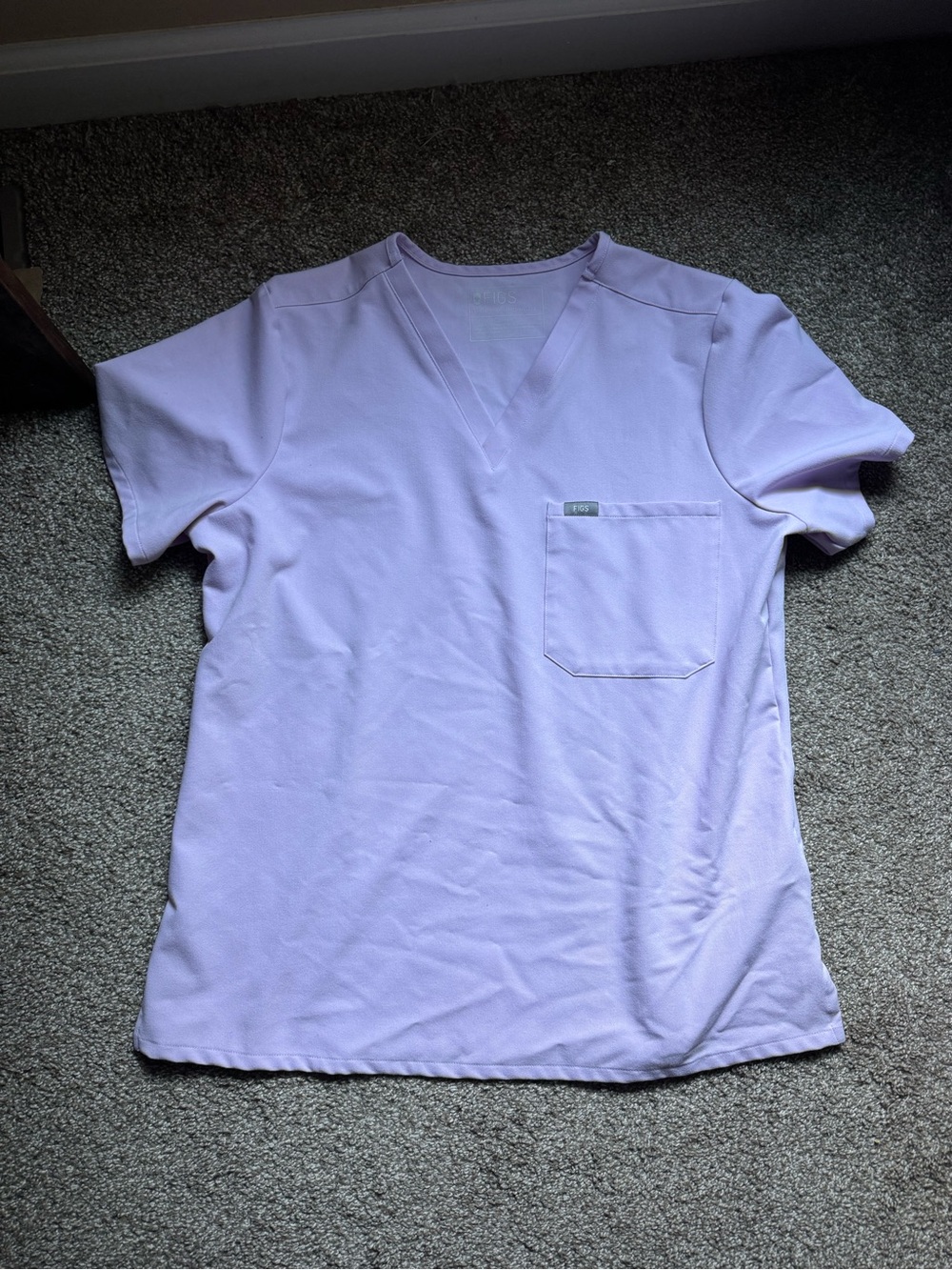 FIGS Lilac Scrub One Pocket Top